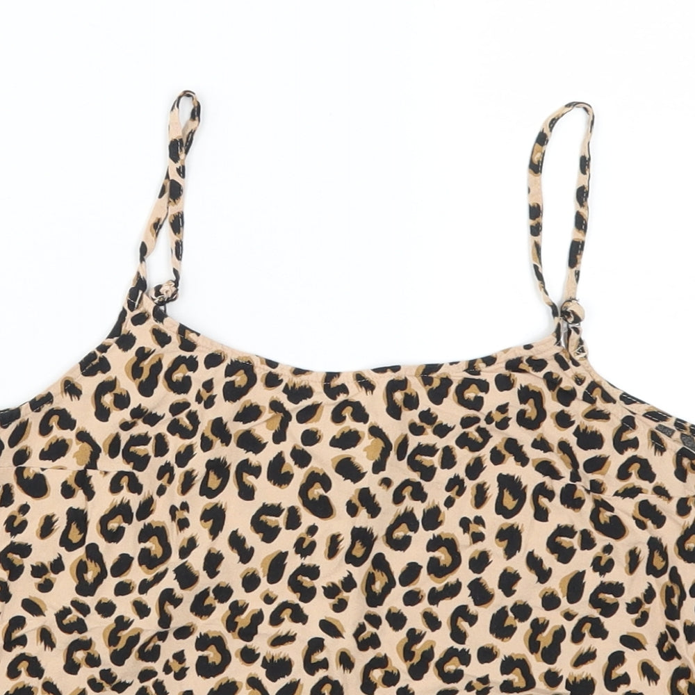 H&M Womens Brown Animal Print  Basic Tank Size 6