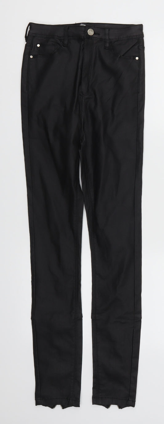 Missguidd Womens Black   Trousers  Size 8 L28 in
