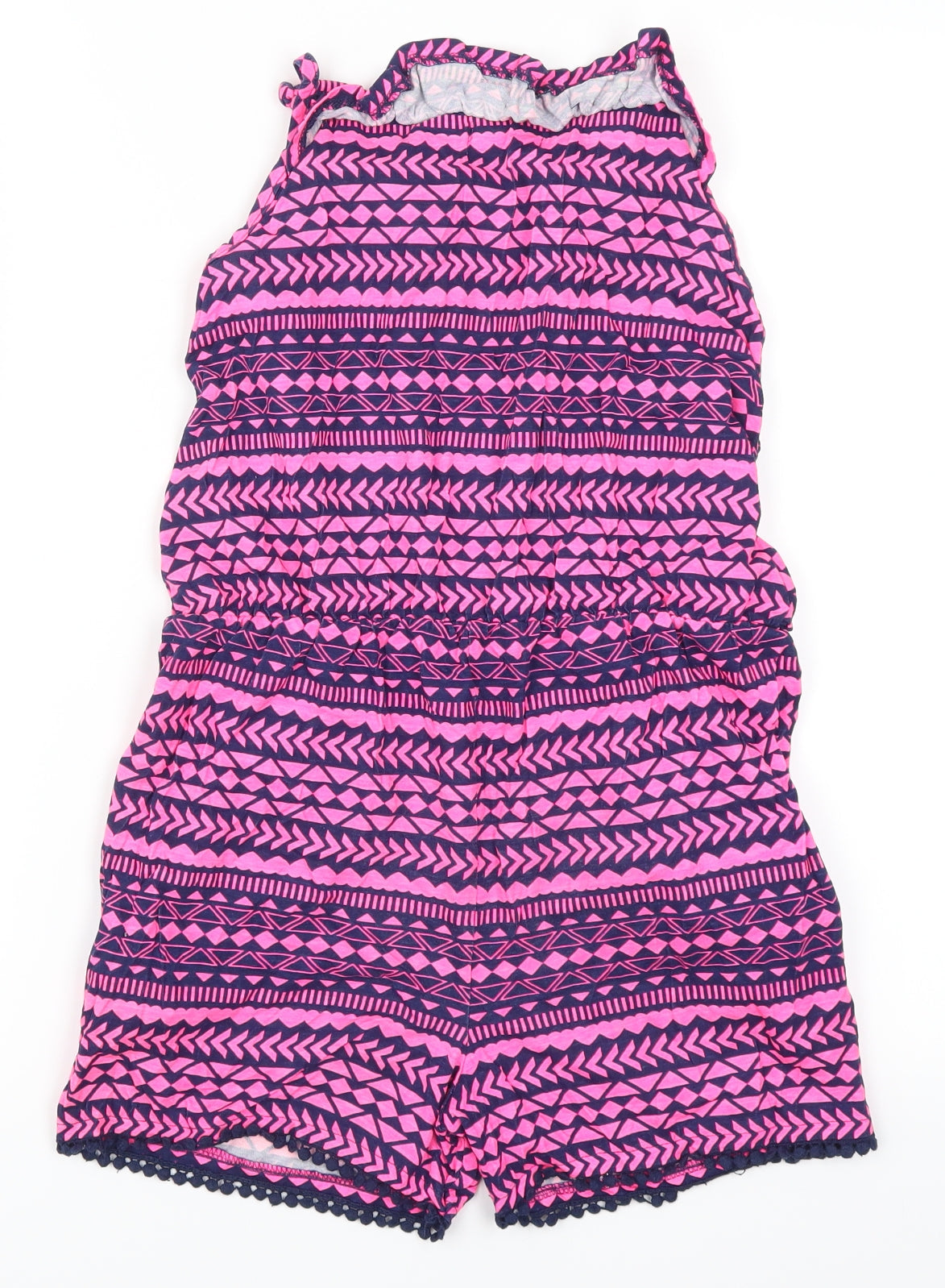 Young Dimension Girls Pink Geometric  Playsuit One-Piece Size 12-13 Years