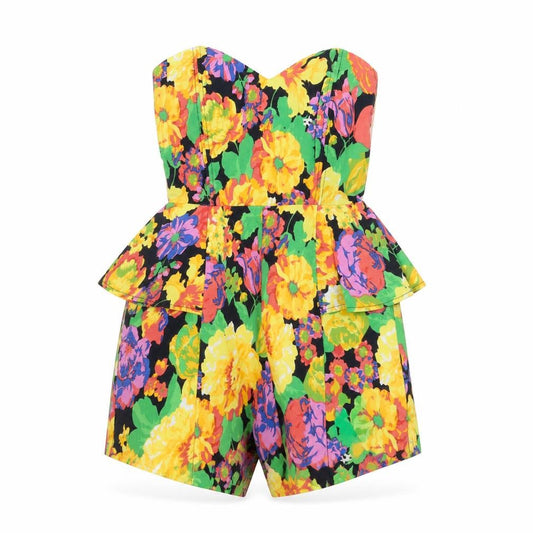 River Island Womens Yellow Floral  Shorts One-Piece Size 6