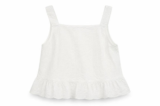 Divided Womens White   Cropped Tank Size 14