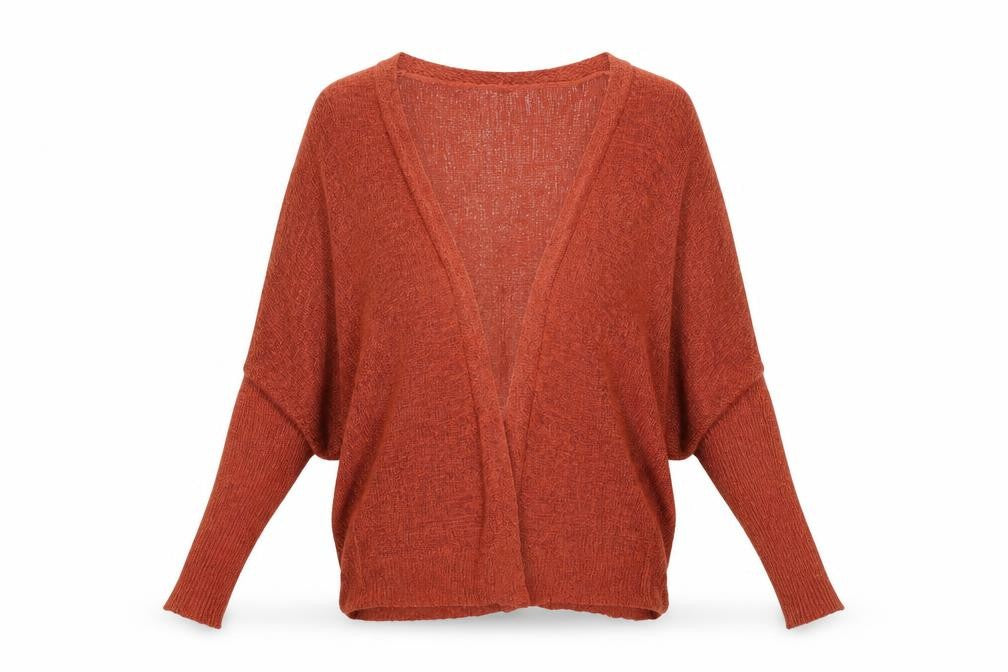 Primark Womens Brown  Knit Wrap Jumper Size S