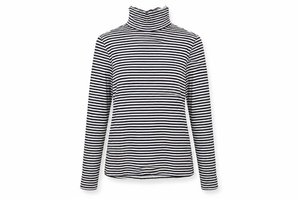 H&M Womens White Striped  Pullover Sweatshirt Size M