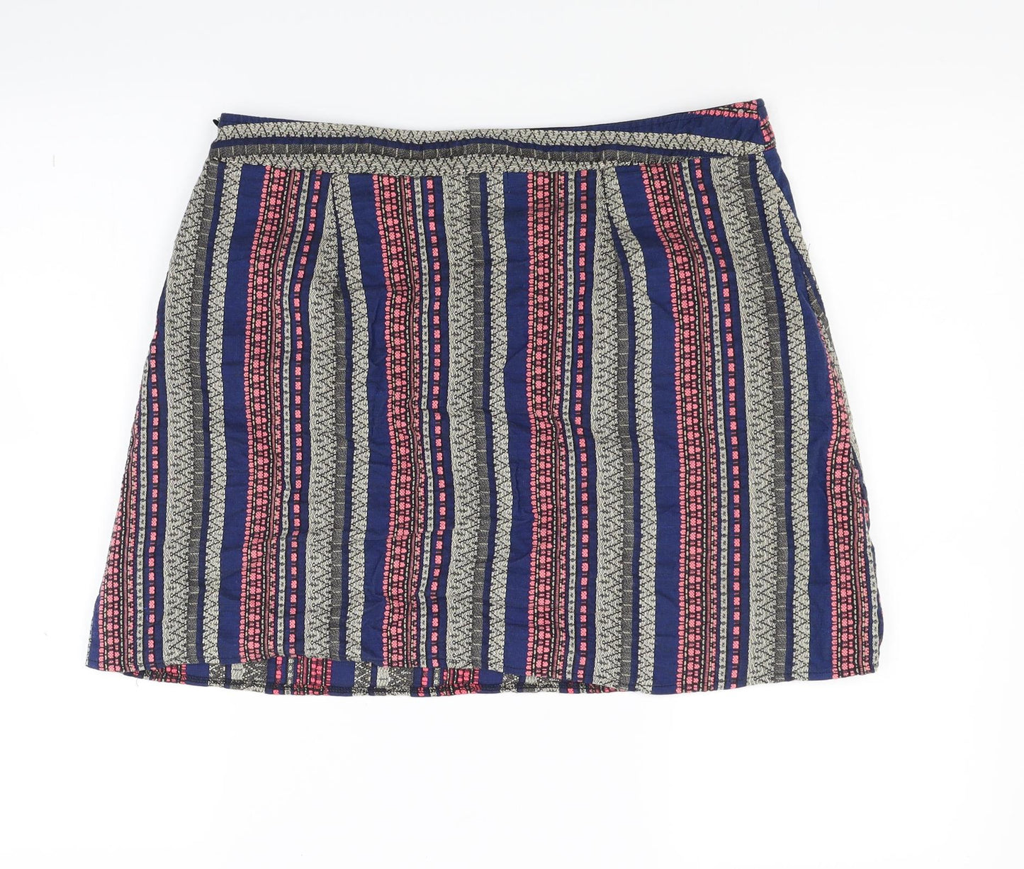 Anmol Womens Multicoloured Striped  Mini Skirt Size 30 in