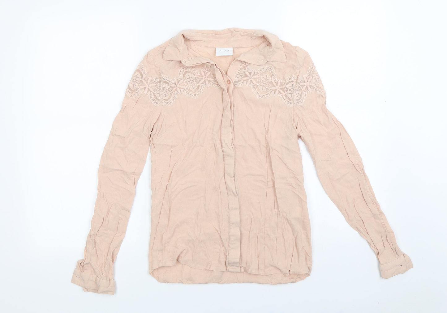 Villa Collection  Womens Pink   Basic Button-Up Size XS