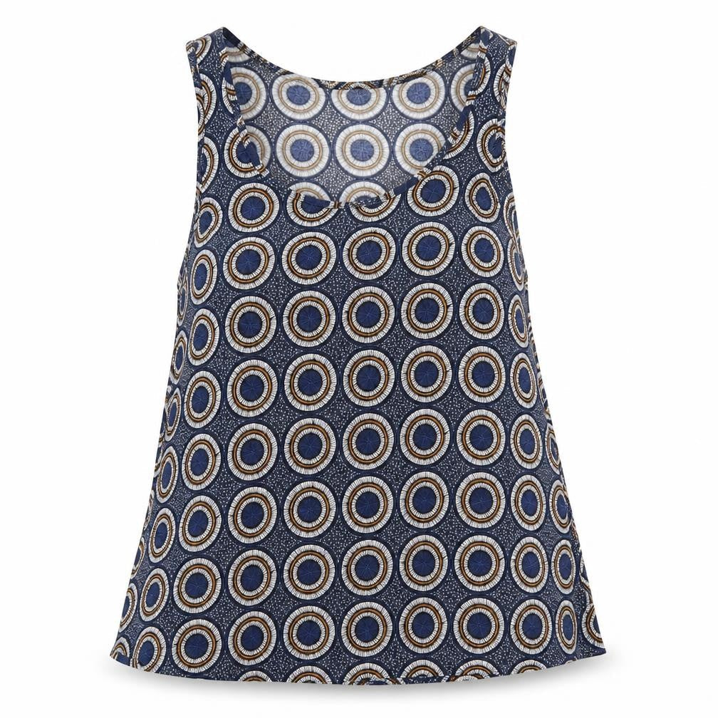 H&M Womens Blue Polka Dot  Basic Blouse Size 4