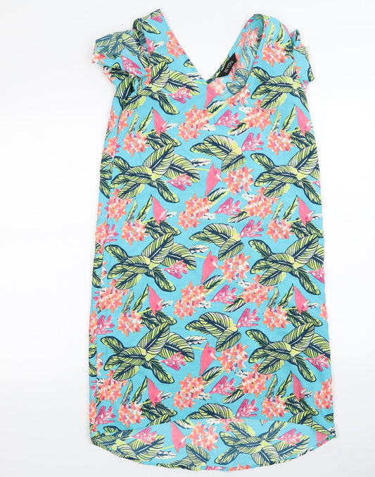 BEYOU  Womens Green Floral  A-Line  Size 10