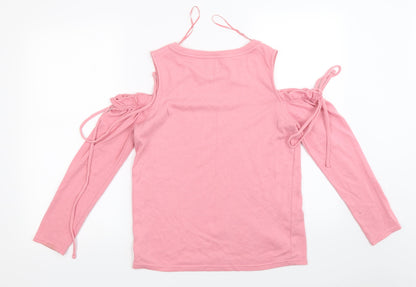 Papaya Womens Pink   Basic T-Shirt Size 8