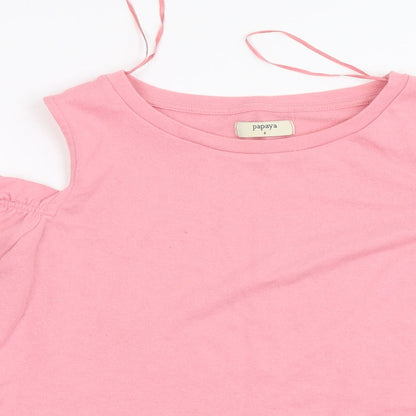Papaya Womens Pink   Basic T-Shirt Size 8