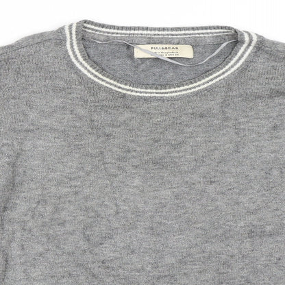 Pull&Bear Womens Grey   Pullover Jumper Size S