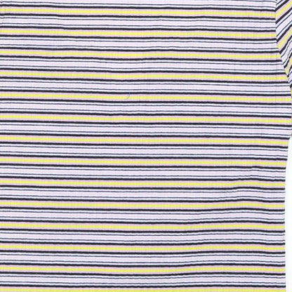 Preloved Primark Womens Purple Striped  Basic T-Shirt Size 14 - Label