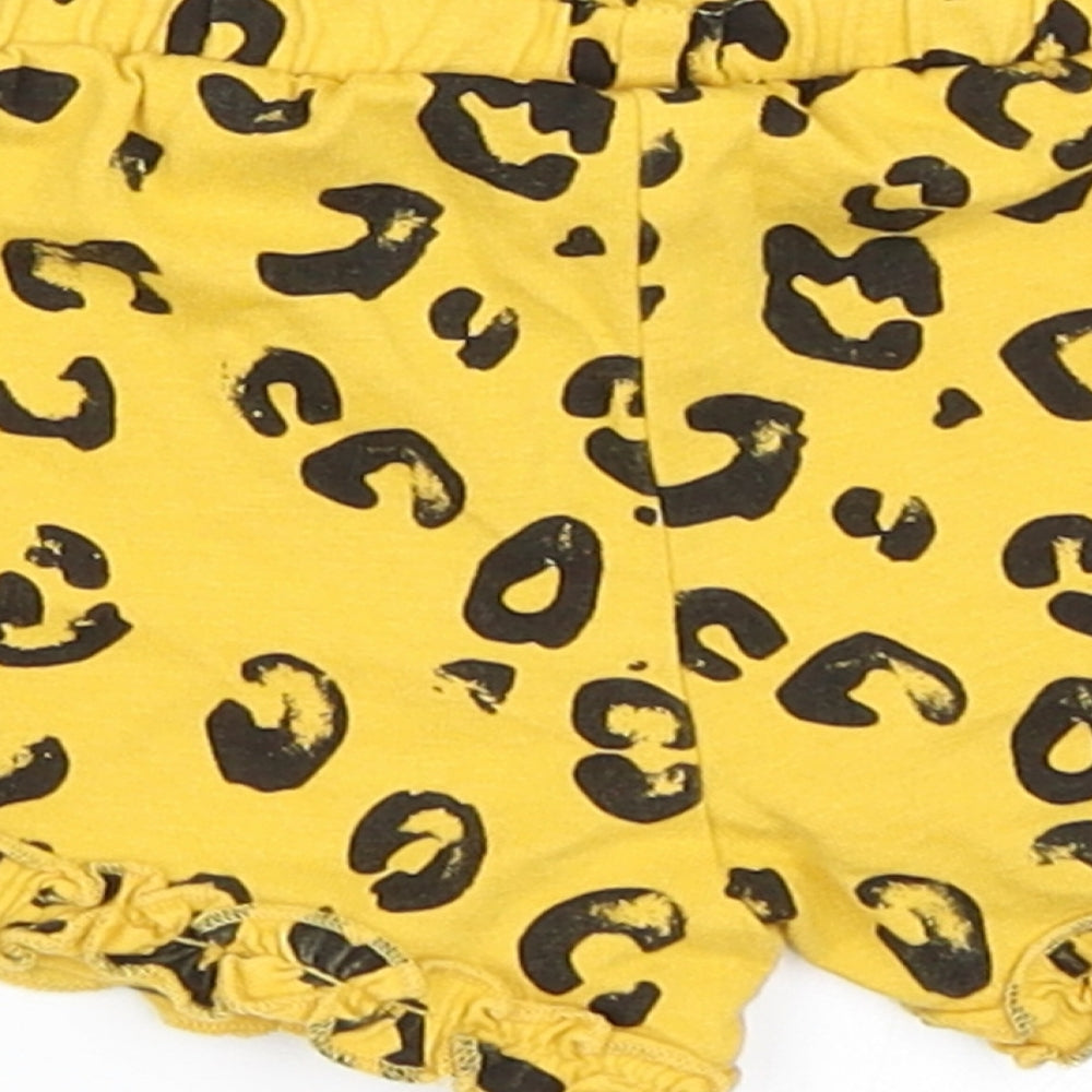 Disney Baby Girls Yellow Animal Print  Cropped Trousers Size 12-18 Months