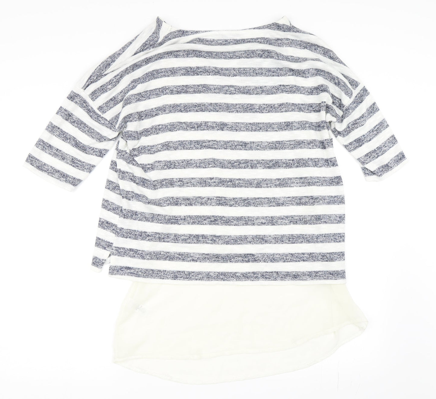 George Womens Ivory Striped  Pullover Jumper Size 12
