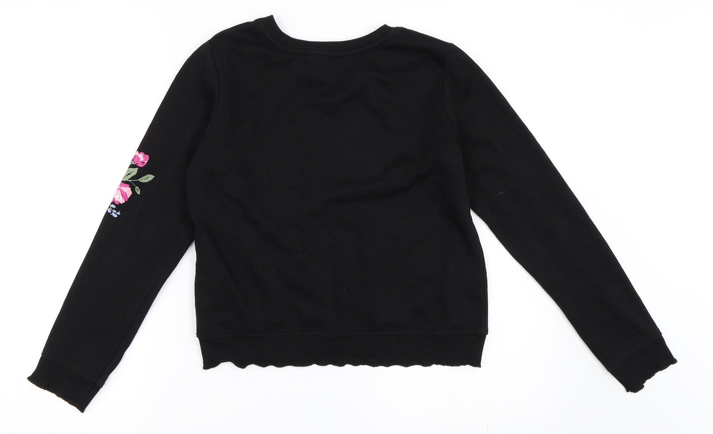 H&M Girls Black   Pullover Sweatshirt Size 11-12 Years