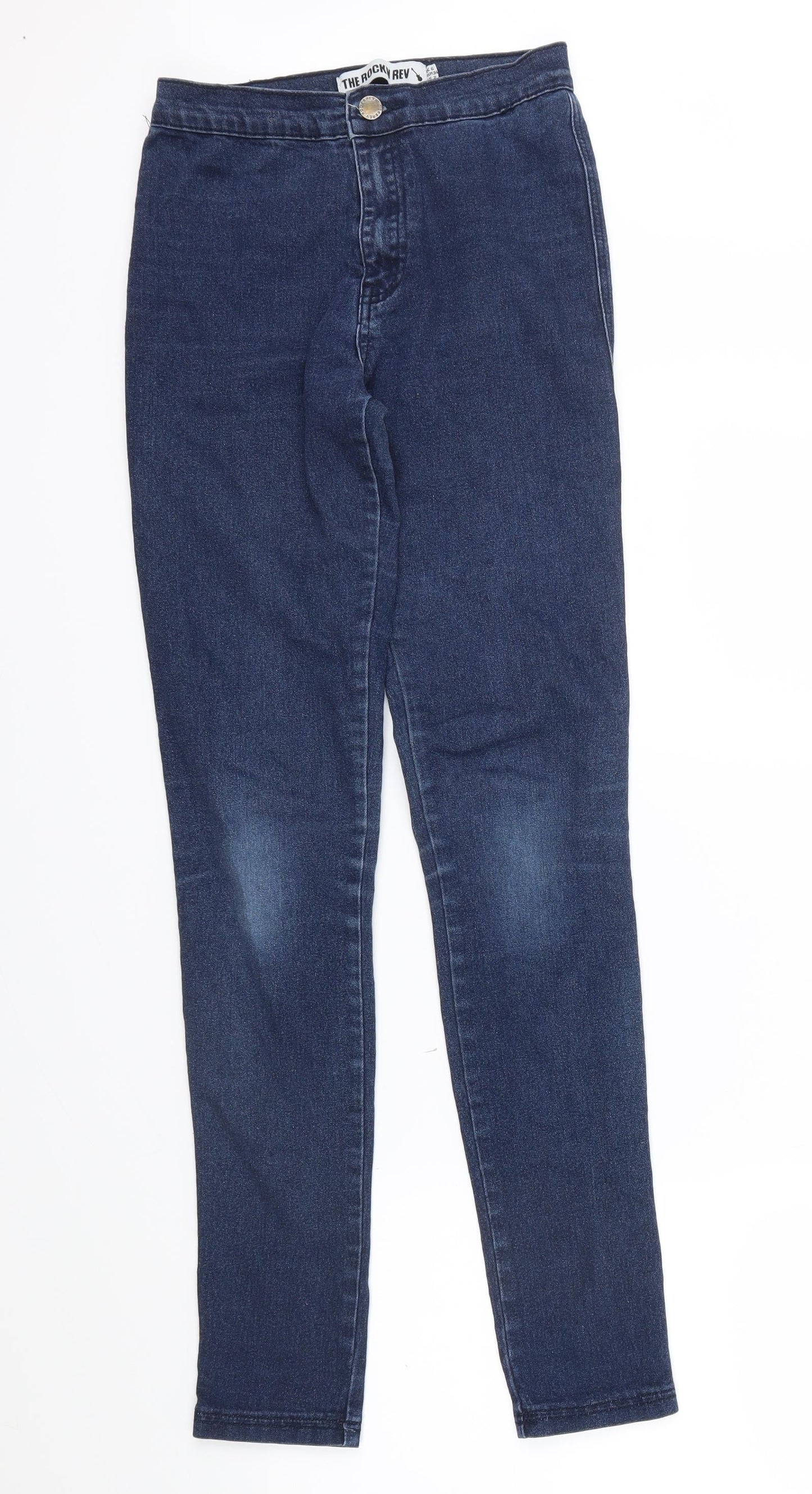 THE ROCKN REV Womens Blue   Skinny Jeans Size 6 L30 in