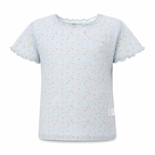 Primark Girls Blue Floral  Basic Casual Size 10 Years  - frill details