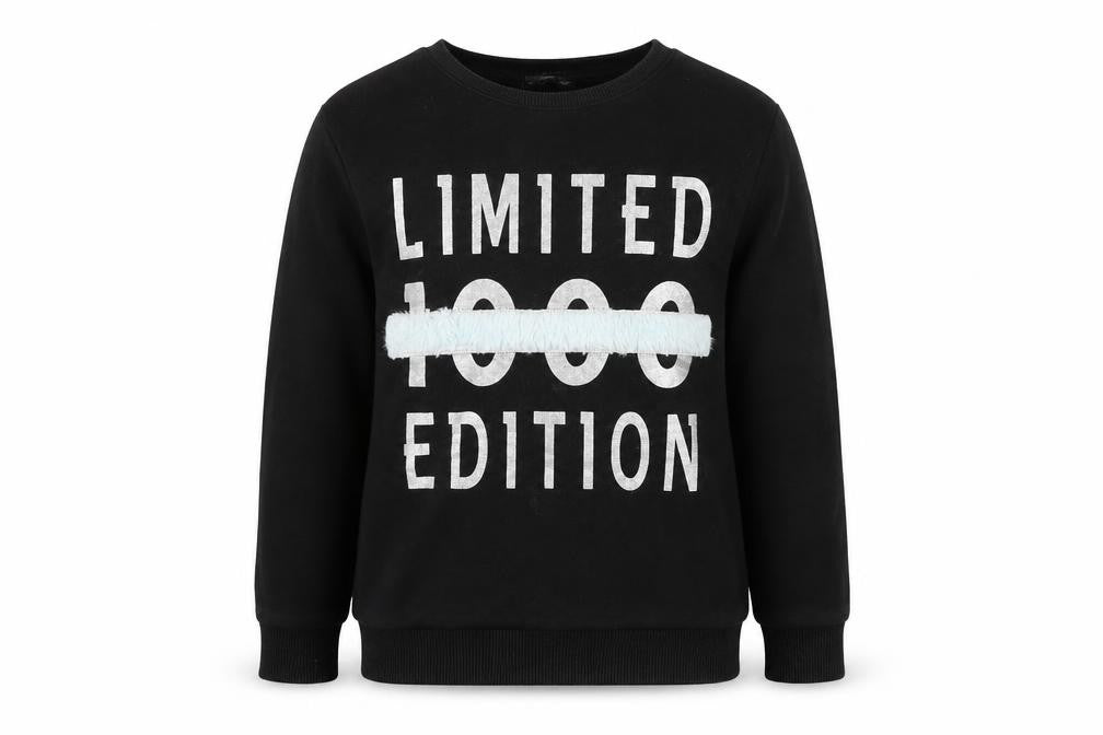 PEP&CO Girls Black   Pullover Sweatshirt Size 6-7 Years  - Limited Edition