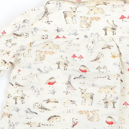 Preloved NEXT Girls Beige Animal Print  Basic Button-Up Size 9-12 Months - Label