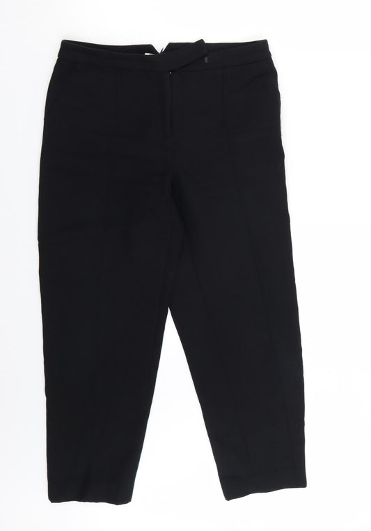 Gerald Darel Womens Black   Cropped Trousers Size 38 L26 in