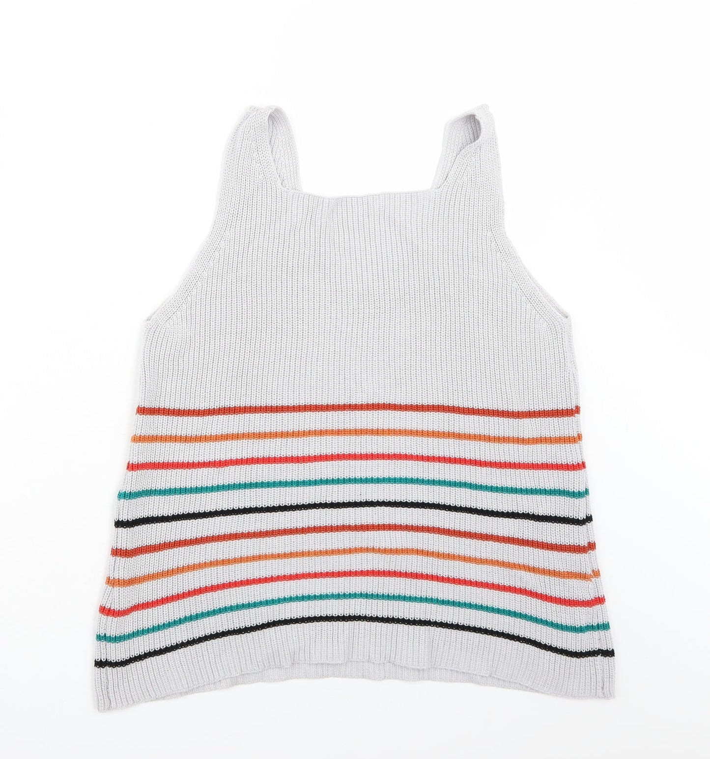 Preworn Womens Grey Striped  Basic Tank Size M