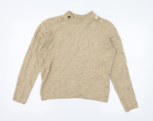 H&M Womens Brown  Knit Pullover Jumper Size M