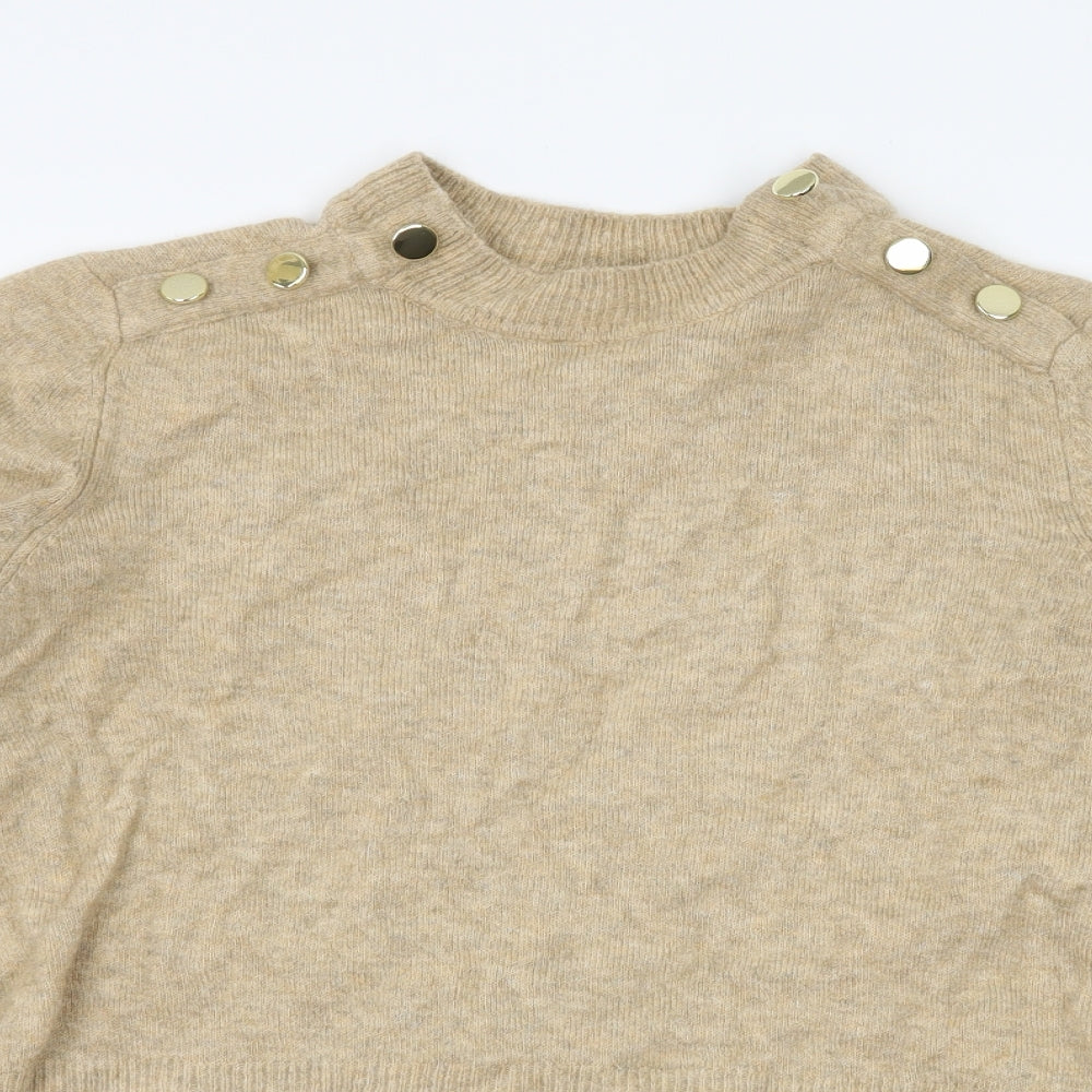 H&M Womens Brown  Knit Pullover Jumper Size M