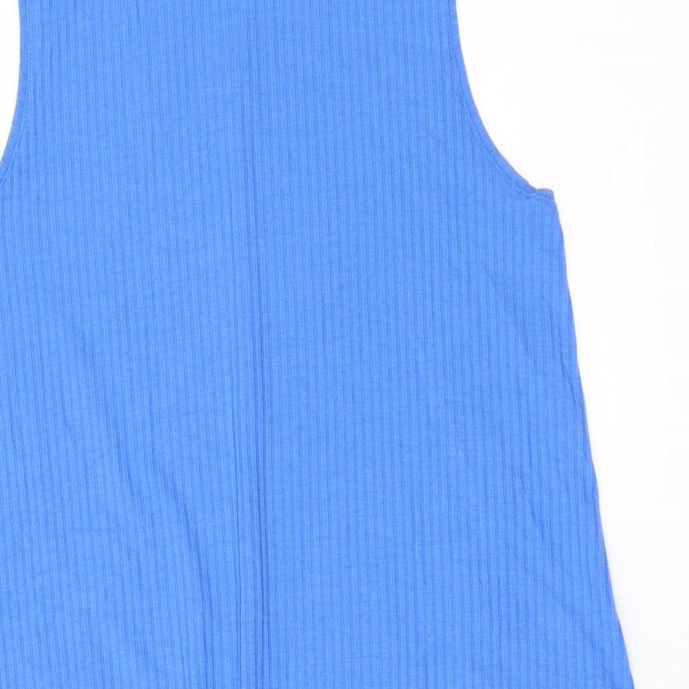 Papaya Womens Blue  Jersey T-Shirt Dress  Size S