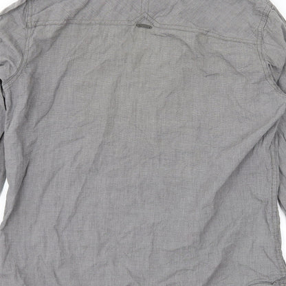 Industrialize Mens Grey    Button-Up Size S