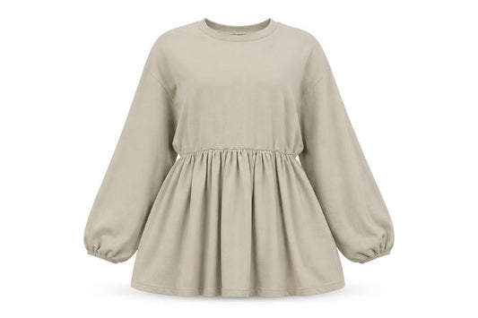 Boohoo Womens Beige  Jersey Skater Dress  Size 4