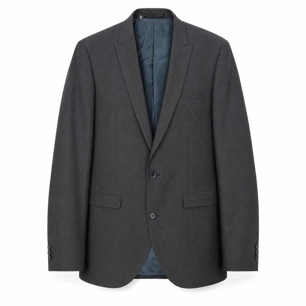 NEXT Mens Grey Striped  Jacket Suit Jacket Size M