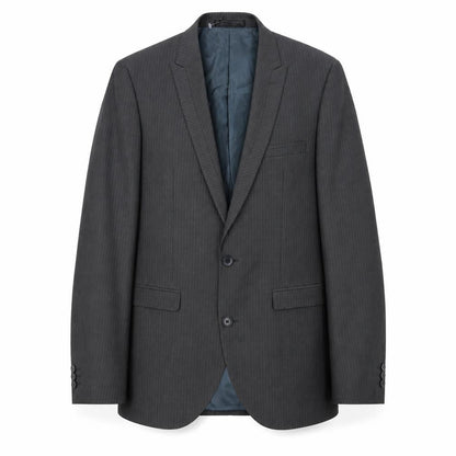 Next Mens Grey Striped  Jacket Suit Jacket Size M