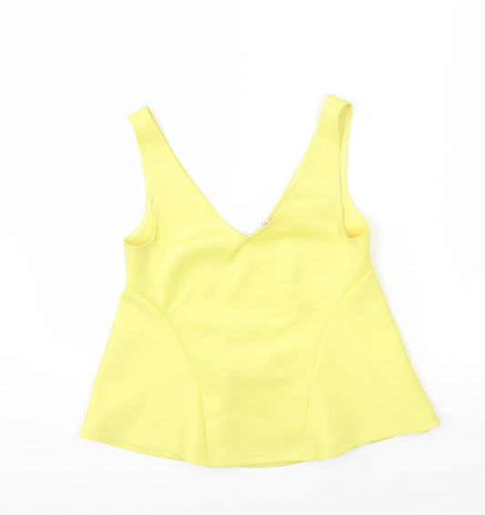 aikha Womens Yellow   Basic Blouse Size S