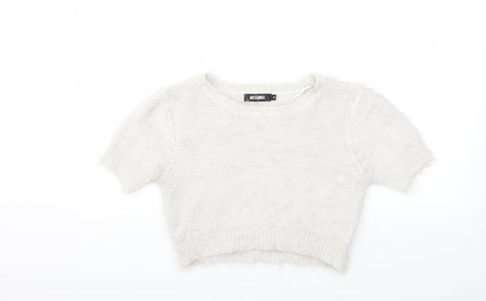 Missguided Womens Grey  Knit Pullover Jumper Size 10