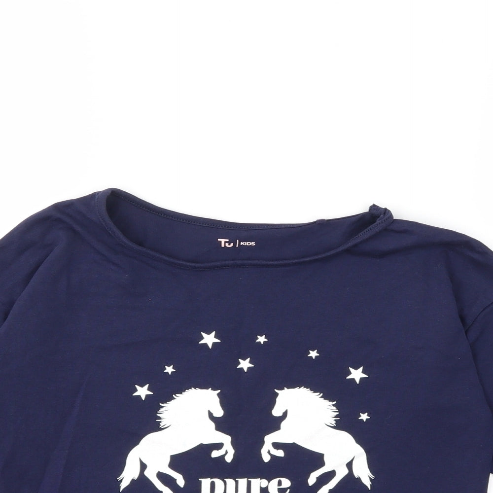 TU Girls Blue   Basic T-Shirt Size 12 Years
