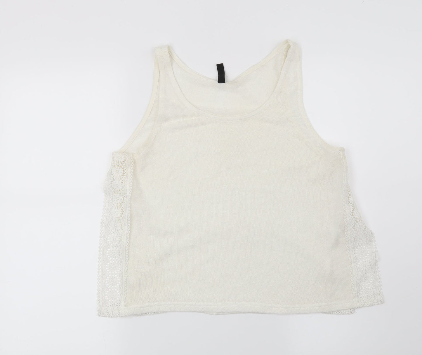 H&M Womens White Floral  Basic Blouse Size S