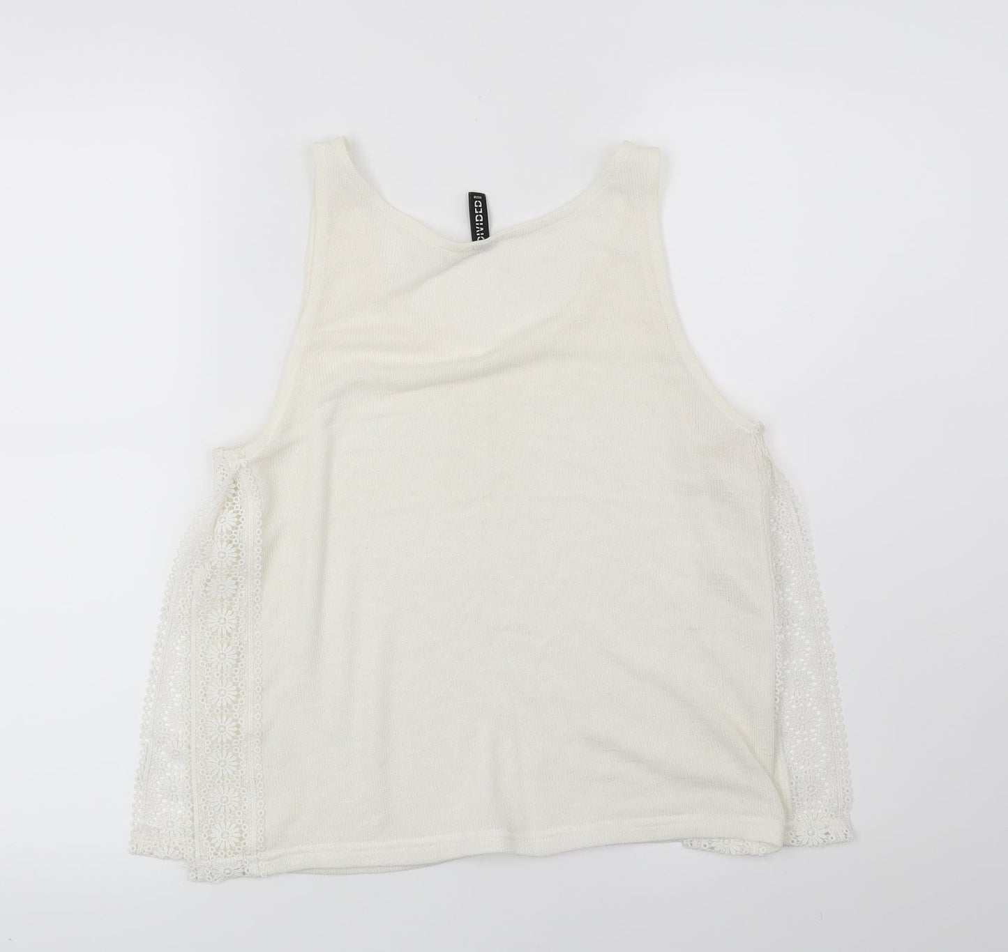 H&M Womens White Floral  Basic Blouse Size S