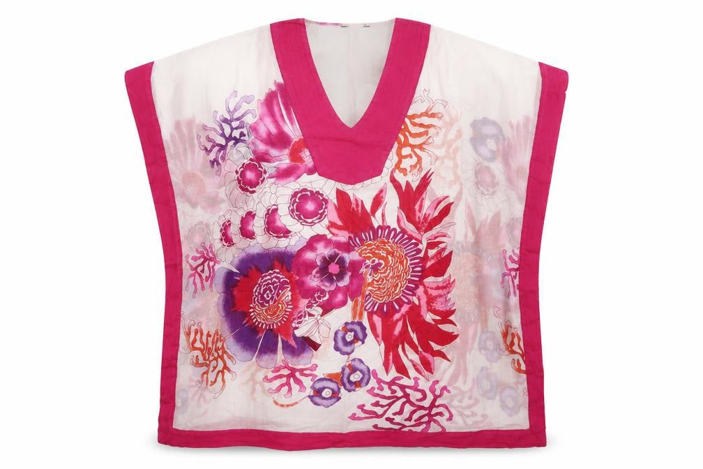 Preworn Womens White Floral  Basic Blouse Size S