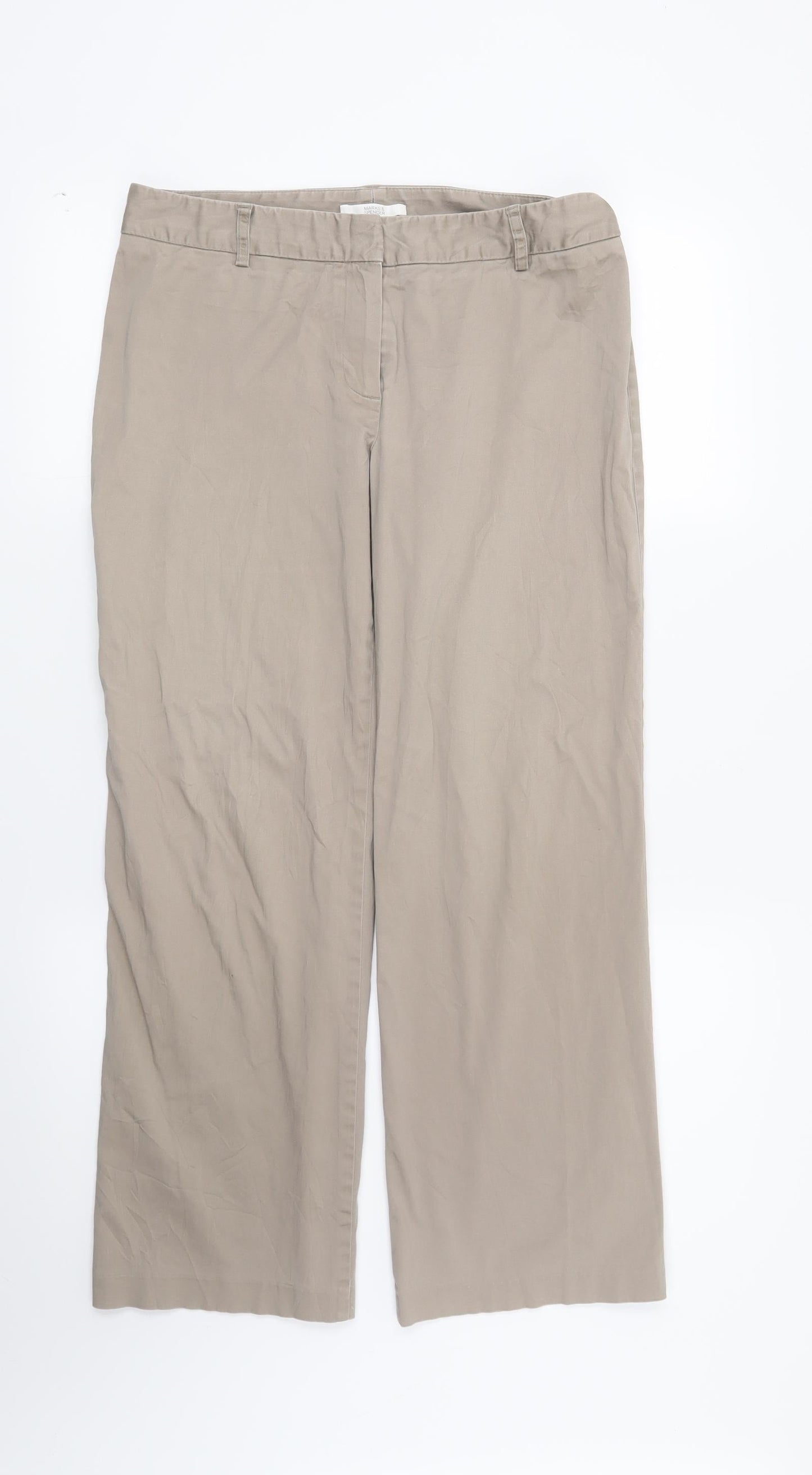 Marks and Spencer Womens Beige   Trousers  Size 12 L27 in
