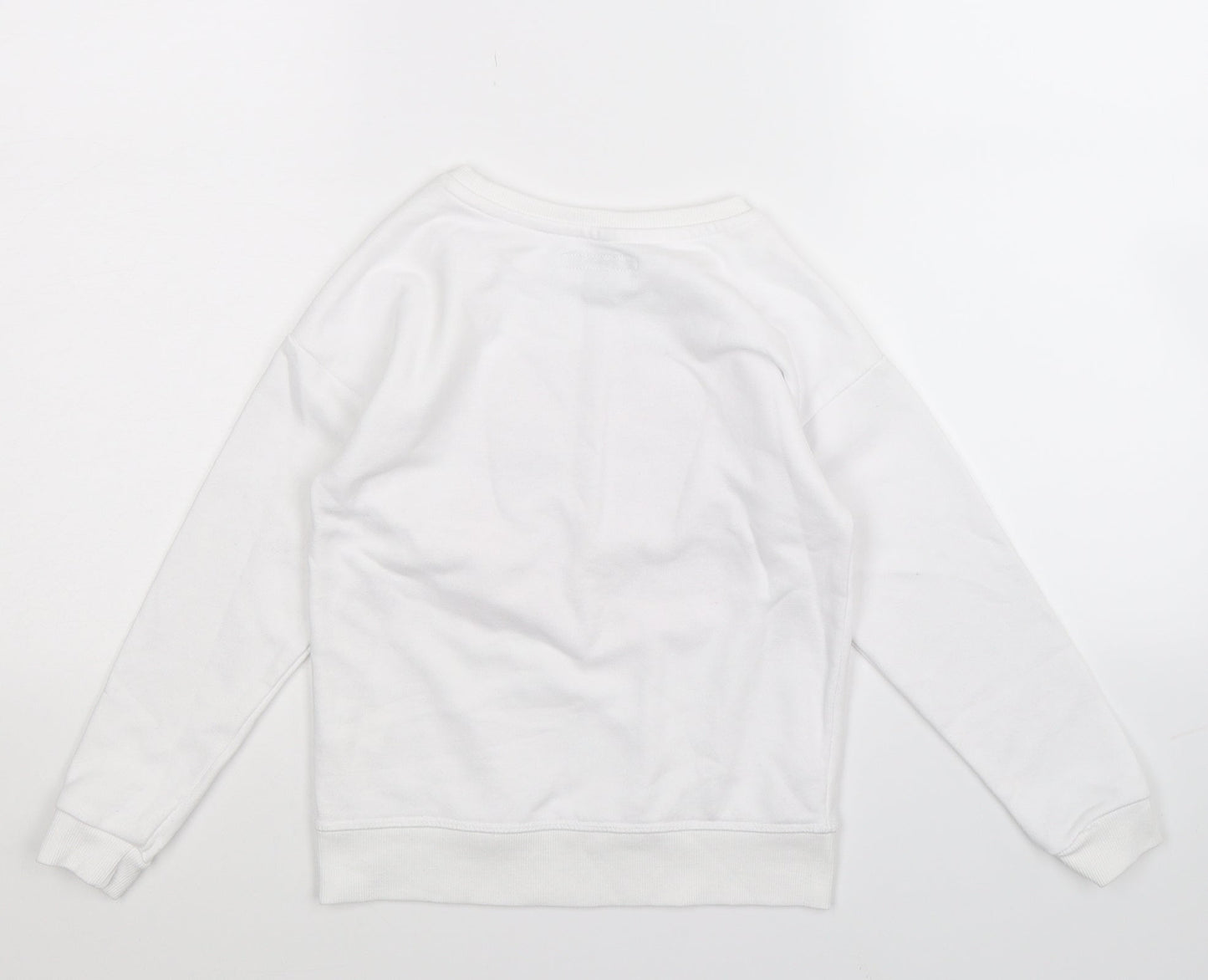 Primark Girls White   Pullover Sweatshirt Size 7-8 Years