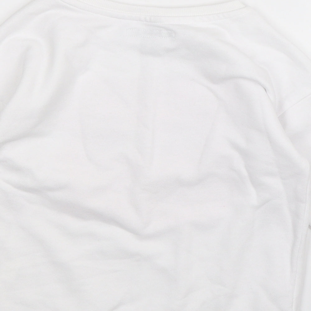 Primark Girls White   Pullover Sweatshirt Size 7-8 Years
