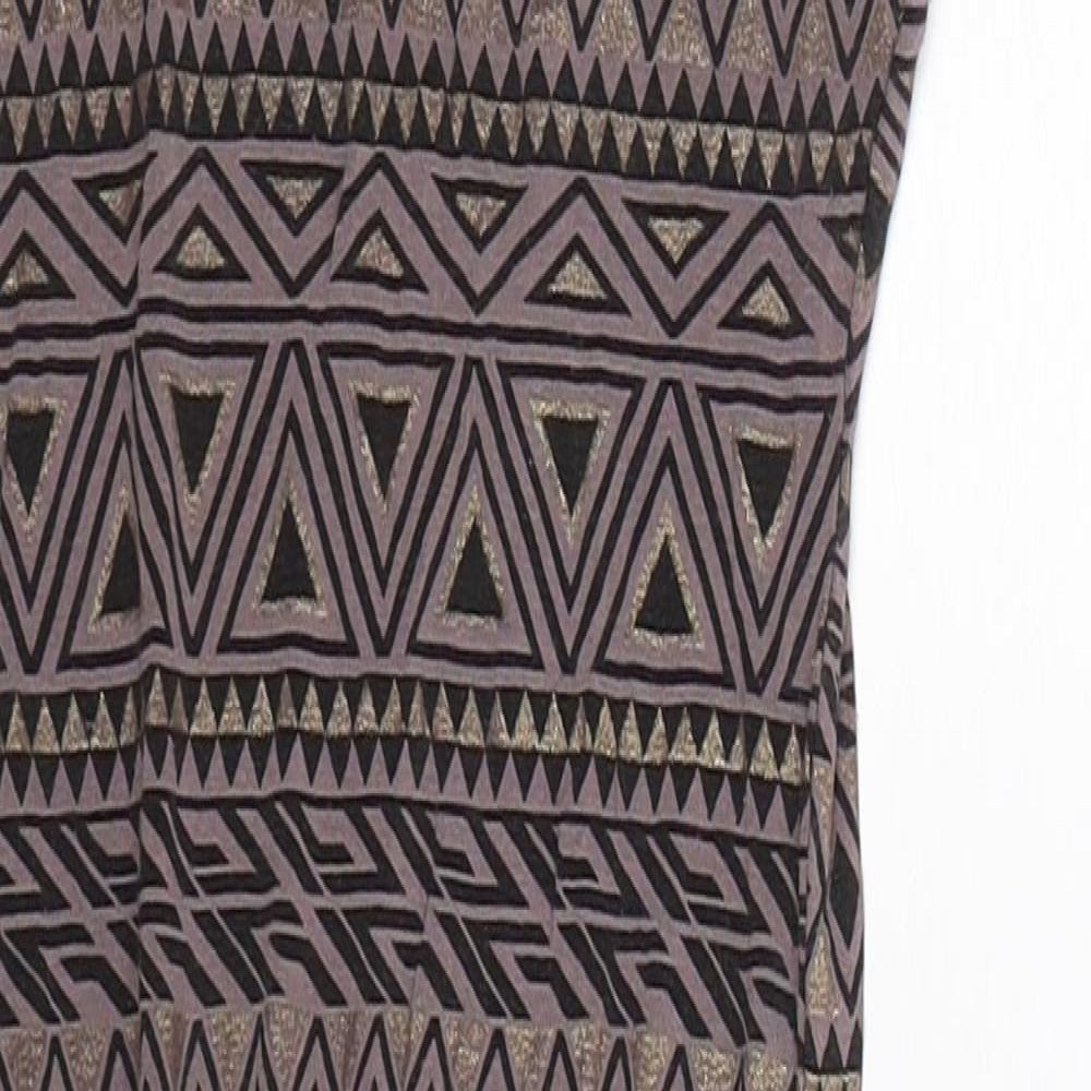 Club L Womens Grey Geometric  Bodycon  Size 8