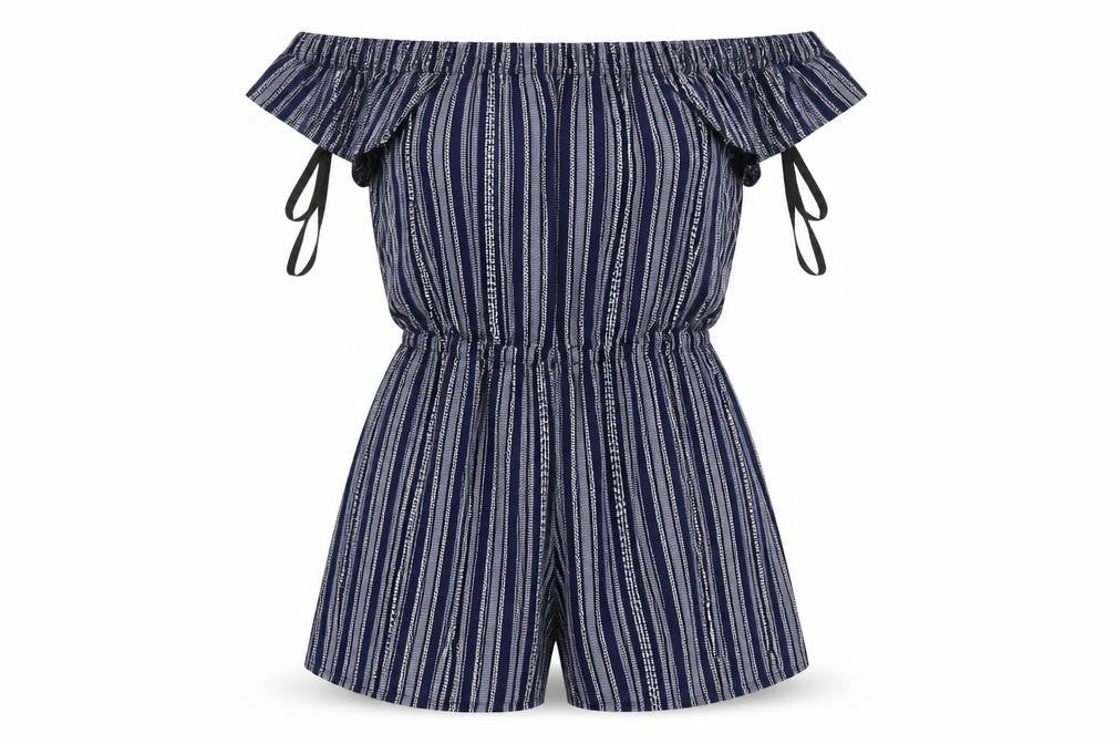 Atmosphere Womens Blue Floral  Playsuit One-Piece Size 4