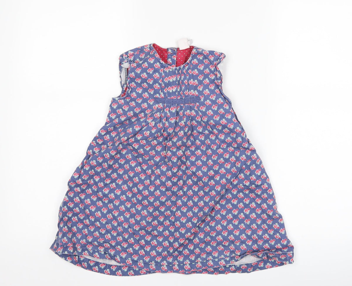 Boots Mini Club Girls Blue Floral  A-Line  Size 18-24 Months
