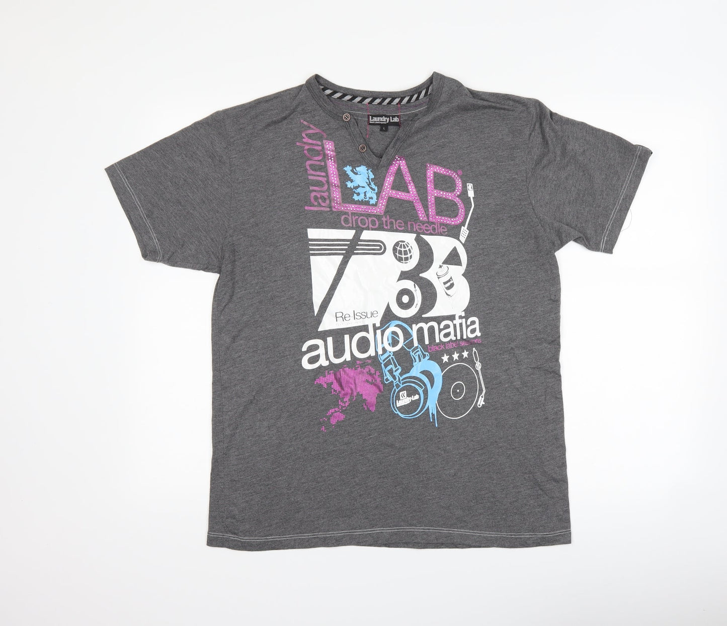 laundry lab Mens Grey    T-Shirt Size L