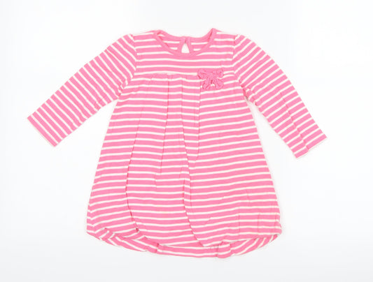 George Girls Pink Striped  Shift  Size 12-18 Months