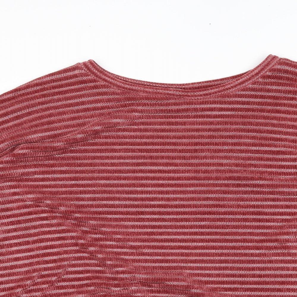 George Womens Red Striped  Pullover Jumper Size 14