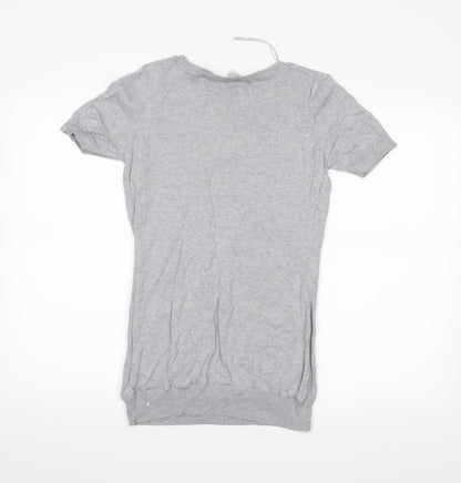 Red Herring Womens Grey   Tunic Jumper Size 12