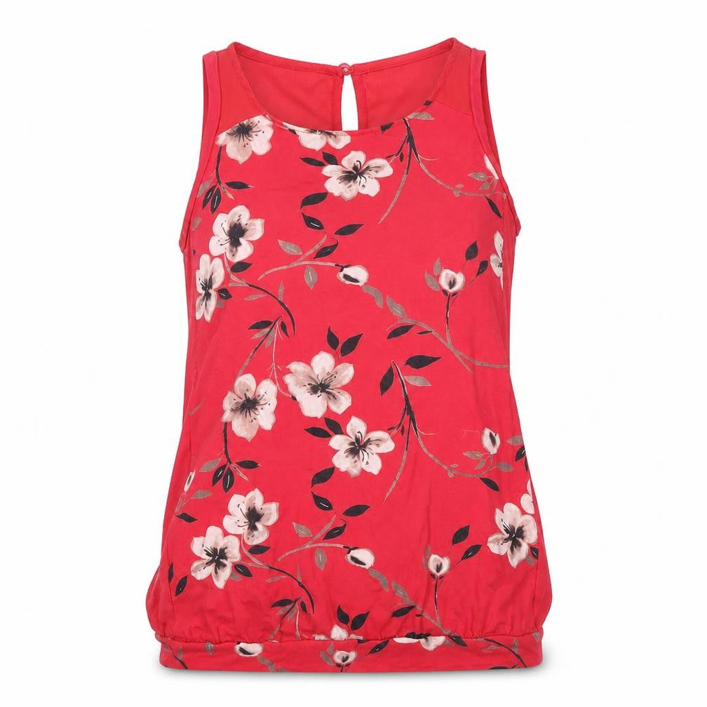 NEXT Womens Red Floral  Basic Tank Size S