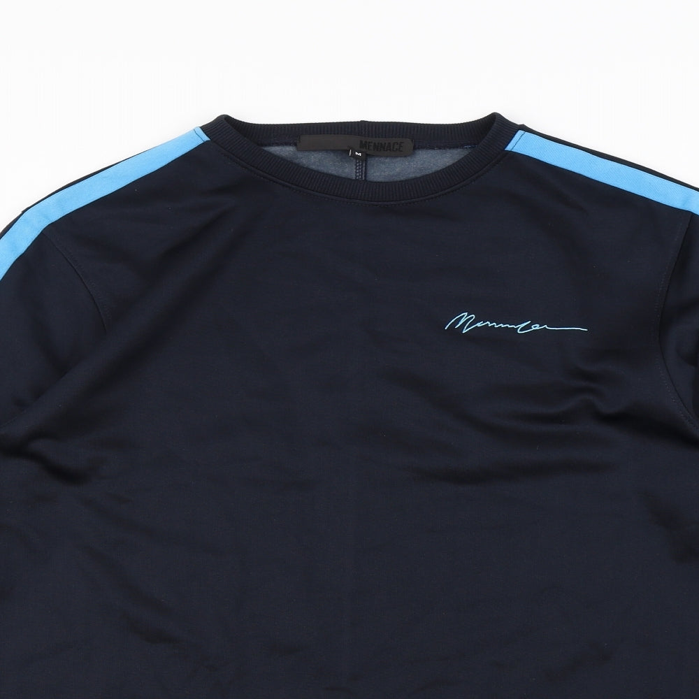 Mennace Mens Blue   Pullover Jumper Size M