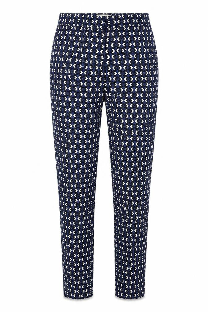 H&M Womens Blue Geometric  Straight Jeans Size 6 L28 in
